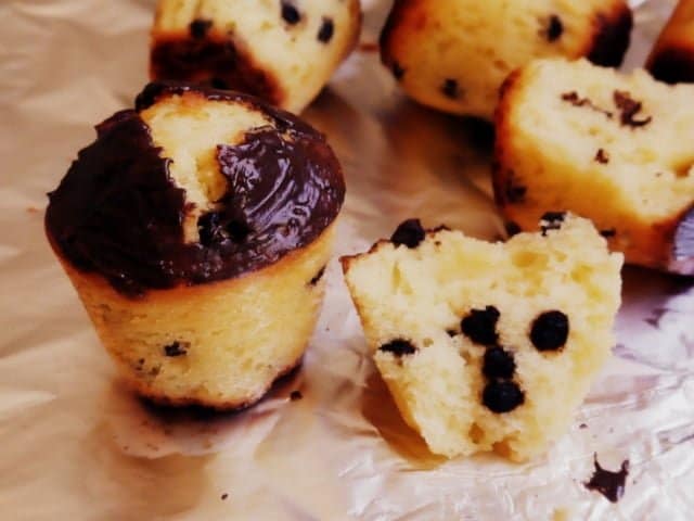 muffins con chips de chocolate