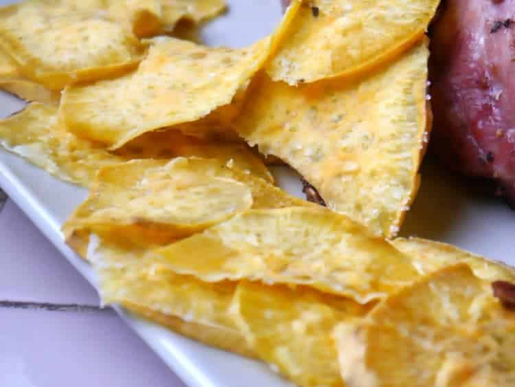 chips de batata al microondas