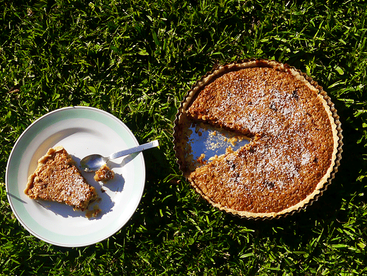 tarta de avena y chocolate