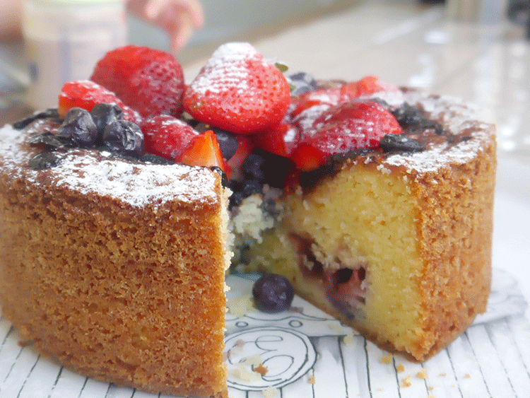 torta rústica de frutos rojos