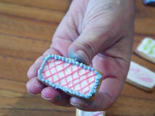 Galleta decorada con glacé real