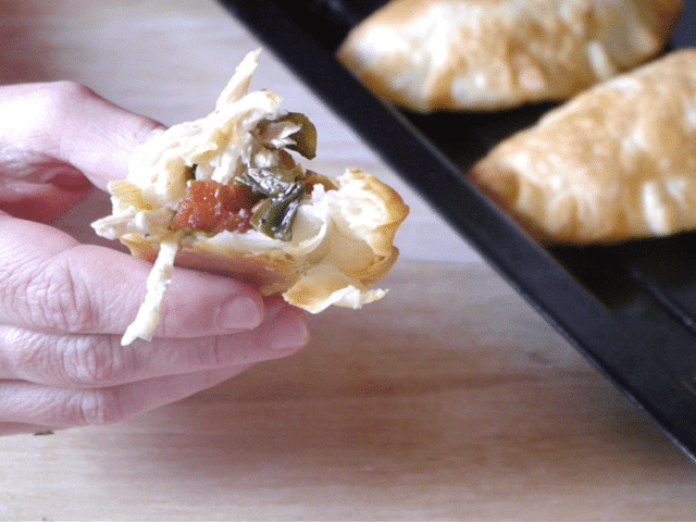 empanada de pollo relleno