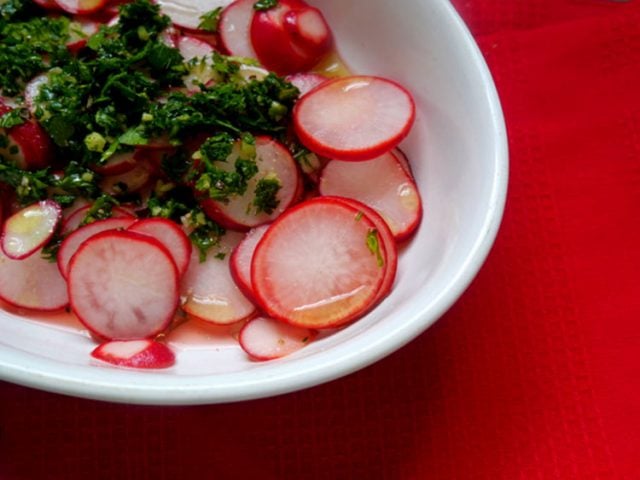 ensalada de rabanitos