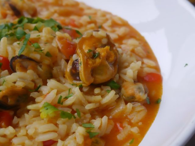 como hacer arroz caldoso con mejillones