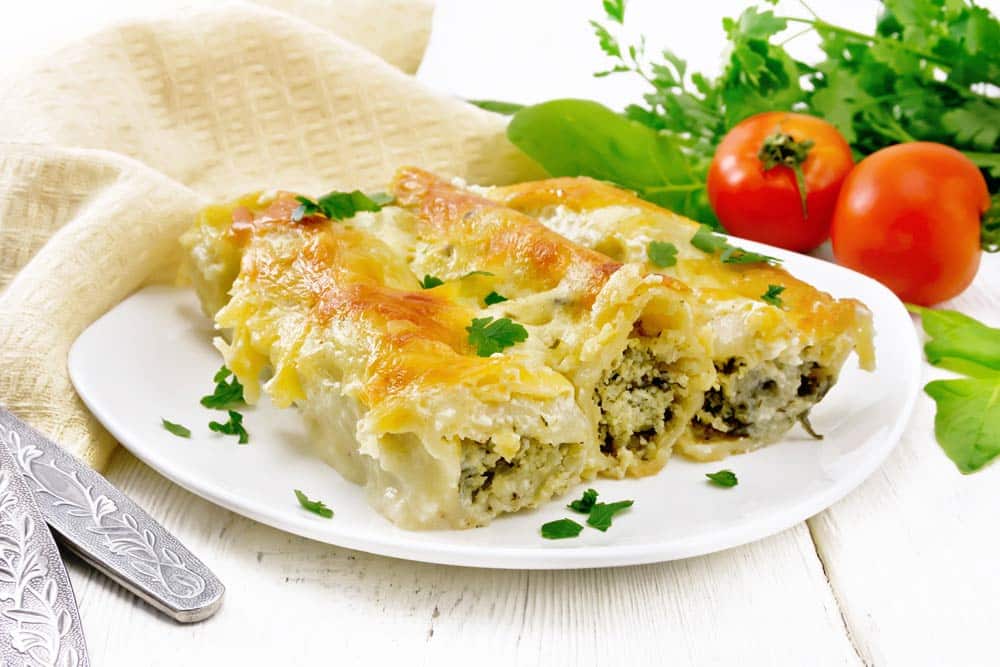 Receta de canelones de verdura