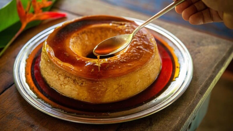 flan de coco rallado