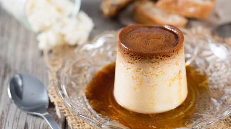 flan de queso al horno