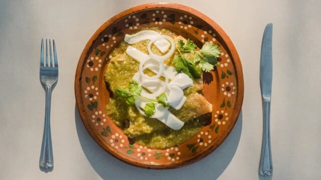 receta de enchiladas verdes de pollo