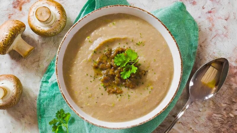 como hacer crema de champiñones