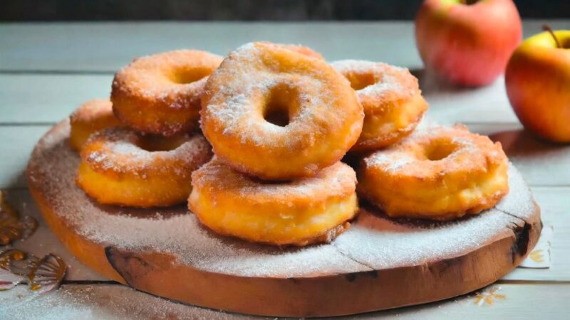 como hacer buñuelos de manzana