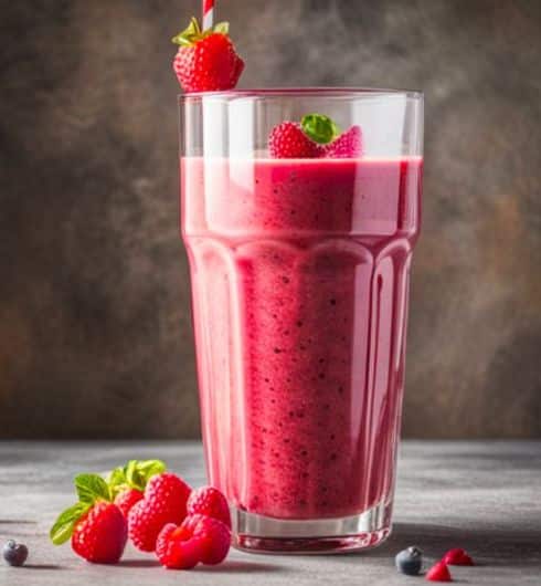 smoothie de frutos rojos