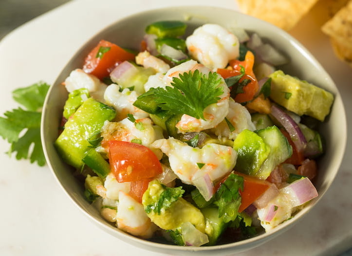 ceviche de camaron casero